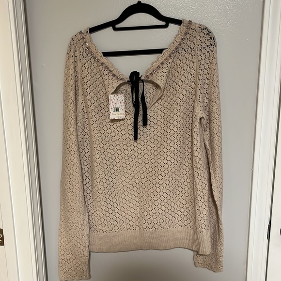 NWT Free People Boat Neck Sweater - Picture 3 of 6